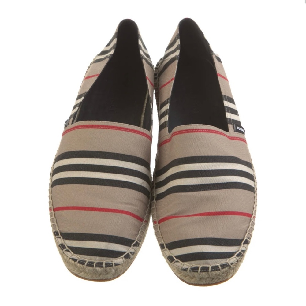 Burberry canvas striped espadrilles